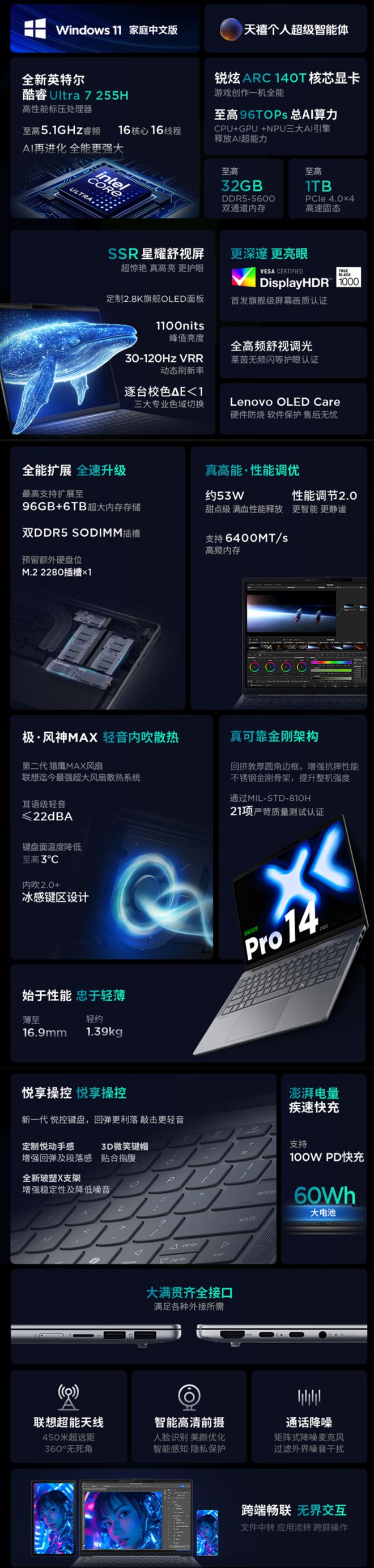 联想小新Pro 14 2025酷睿版上市 国补到手价4240元起
