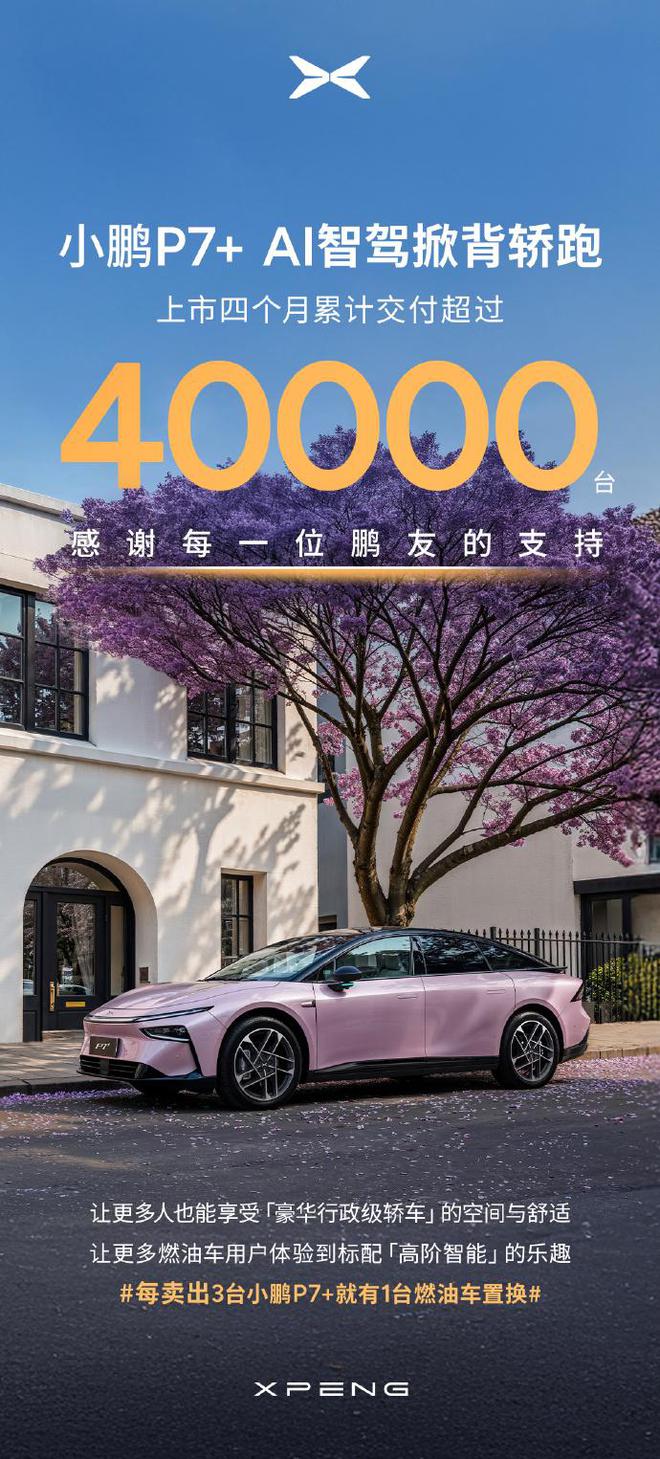 小鹏P7+超长续航Max旗舰版23日发布：充电10分钟，通勤一个月