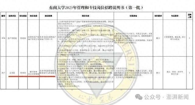 “985高校食堂招博士”引关注，校方回应