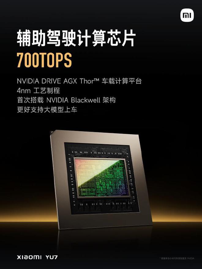 小米YU7关键配置公布：全系标配Thor U、激光雷达，7月上市