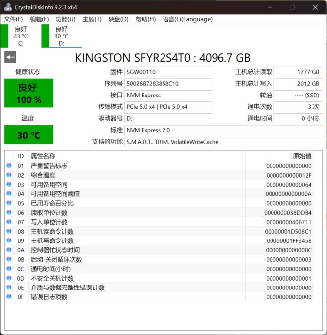 PCIe 5.0满速畅快存 金士顿FURY Renegade G5 SSD 4TB评测