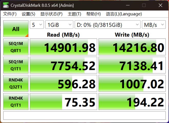 PCIe 5.0满速畅快存 金士顿FURY Renegade G5 SSD 4TB评测