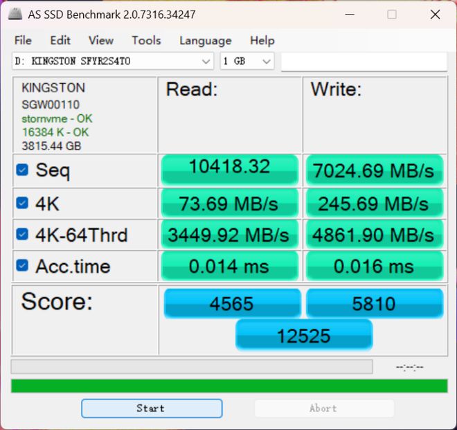 PCIe 5.0满速畅快存 金士顿FURY Renegade G5 SSD 4TB评测