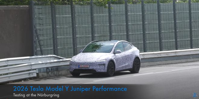 伪装视频曝光，2026款特斯拉Model Y现身纽北赛道