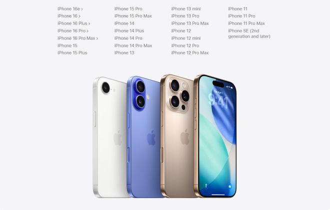 苹果iOS 26适配机型公布 XR无缘iPhone 11上车